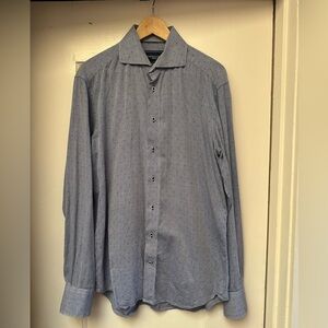 Blue Men’s Dress Shirt Cavallaro size 41 with darker blue accents